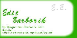 edit barborik business card